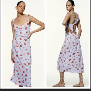 Are printed linen blend dress